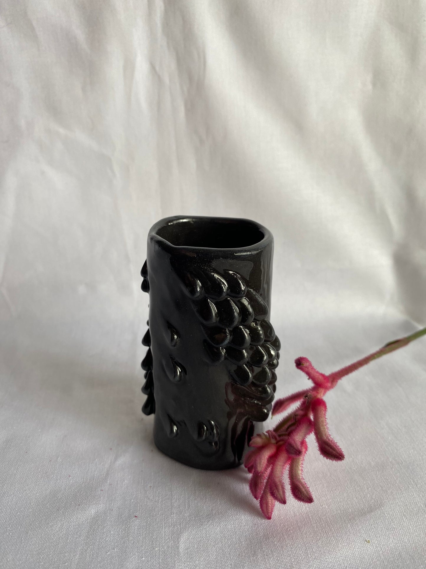 Black leaf bud vase #2