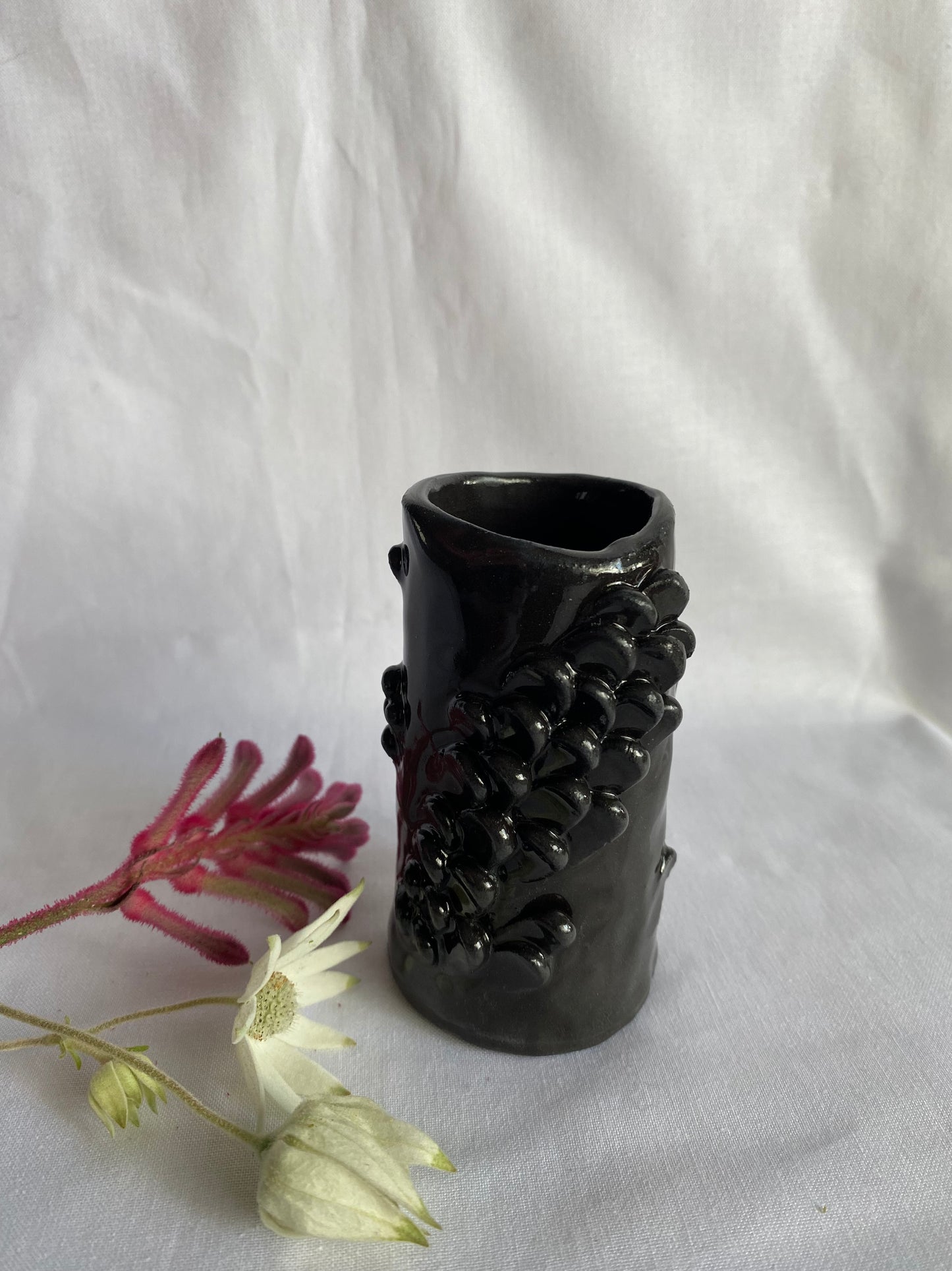 Black leaf bud vase #3