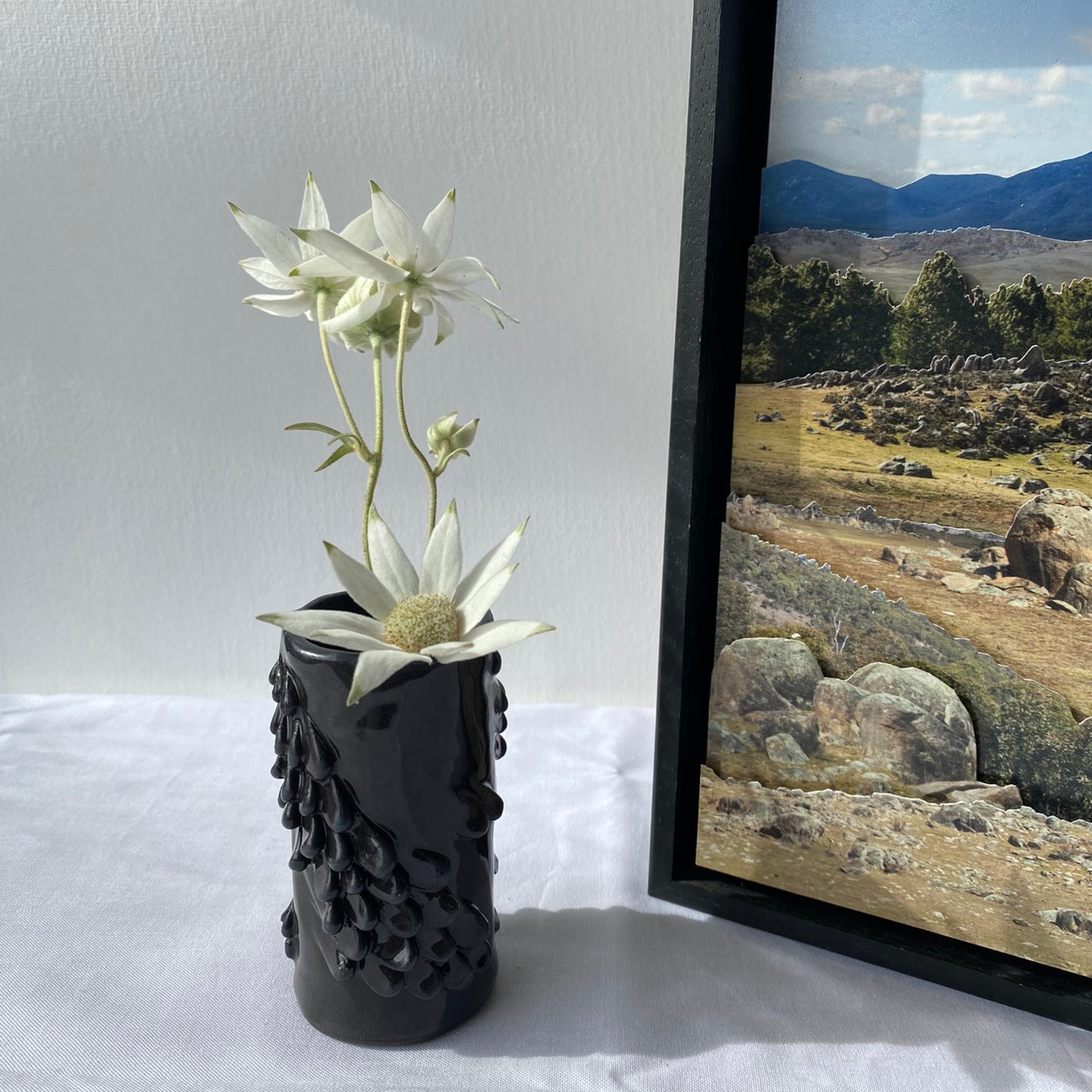 Black leaf bud vase #2