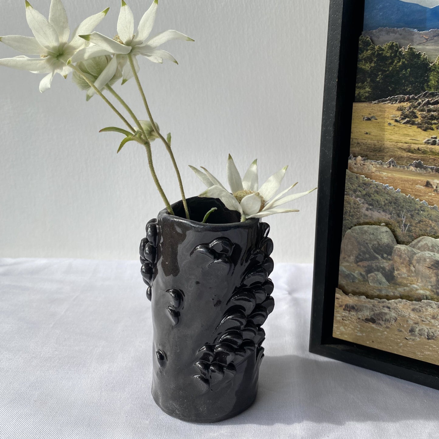 Black leaf bud vase #3
