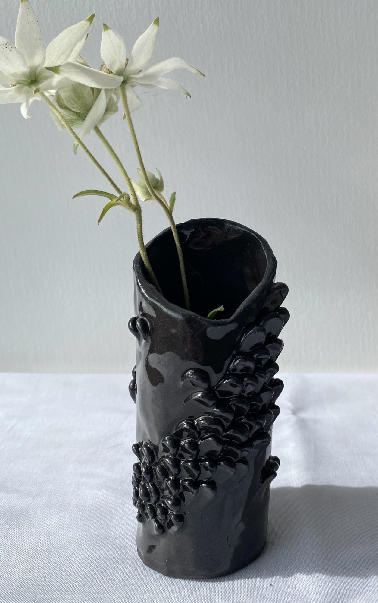 Black leaf bud vase #1